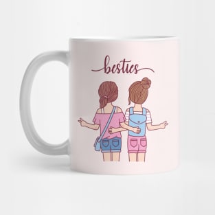 Cute Girls Besties Best Friends Mug